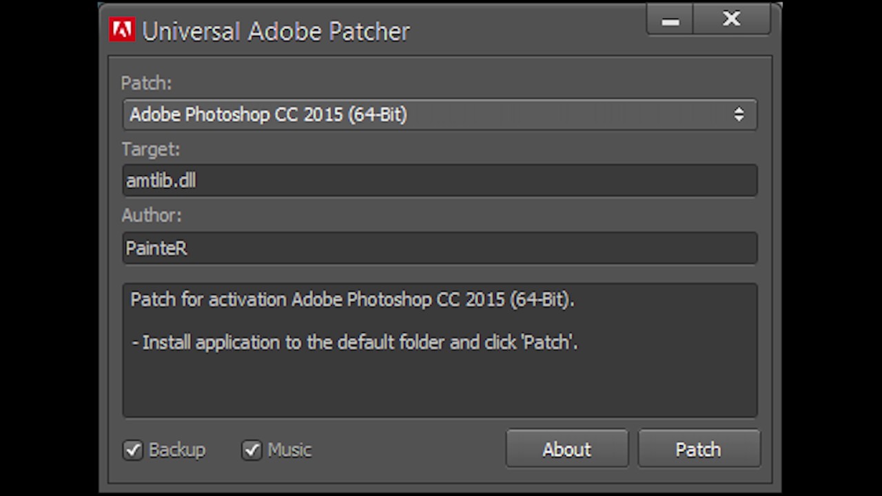 how to patch adobe photoshop cc 2017